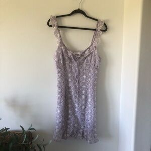 Storia Lavender Floral Mini Dress | Size L